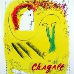 Chagall, farve litografisk poster
